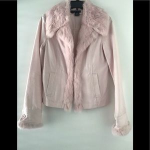 Sheri Bodell Rabbit fur trimmed Corduroy Jacket
